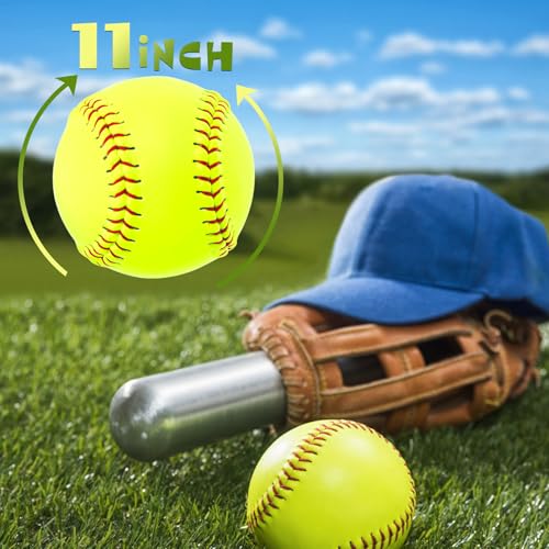 11 Inch Softballs Pack of 16 for Baseball & Softball Training - Solid Cork Core