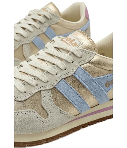 Gola Daytona Blaze Women's Sneakers - Gold, Size 8.5, Air Cushion, Candy Accent