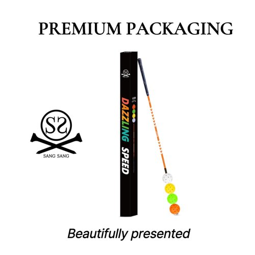 Dazzling Speed Distance Golf Swing Trainer & Warm-Up Aid – Aero Resistance Lag Stick with LED Light for Power, Rhythm & Tempo Training