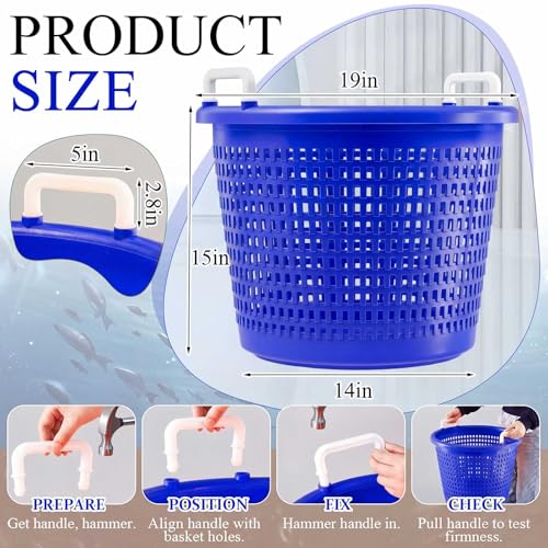 Heavy Duty Fish Basket 100 lb Capacity - Blue Camping & Outdoor Storage
