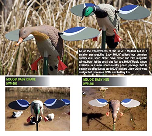 Drake Waterfowl Hunting Decoy - Compact MOJO Mallard with Remote Option