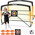Kids Backyard Soccer Goals 7x5 FT Portable & Collapsible - 2 PC Upgrade