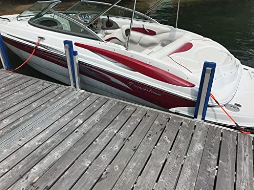 Orange Bungee Dock Lines 40in Stretches to 70in for Boating & Marine Docking