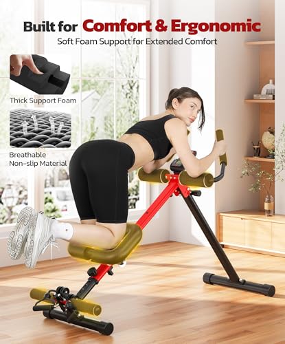 Yoleo Ab Machine for Home 2-in-1 Adjustable Ab Trainer V1.0 with Foam