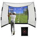 Golf Practice Net 11x8ft with Impact Screen - MangoStar Golf Sim Net - Indoor Outdoor