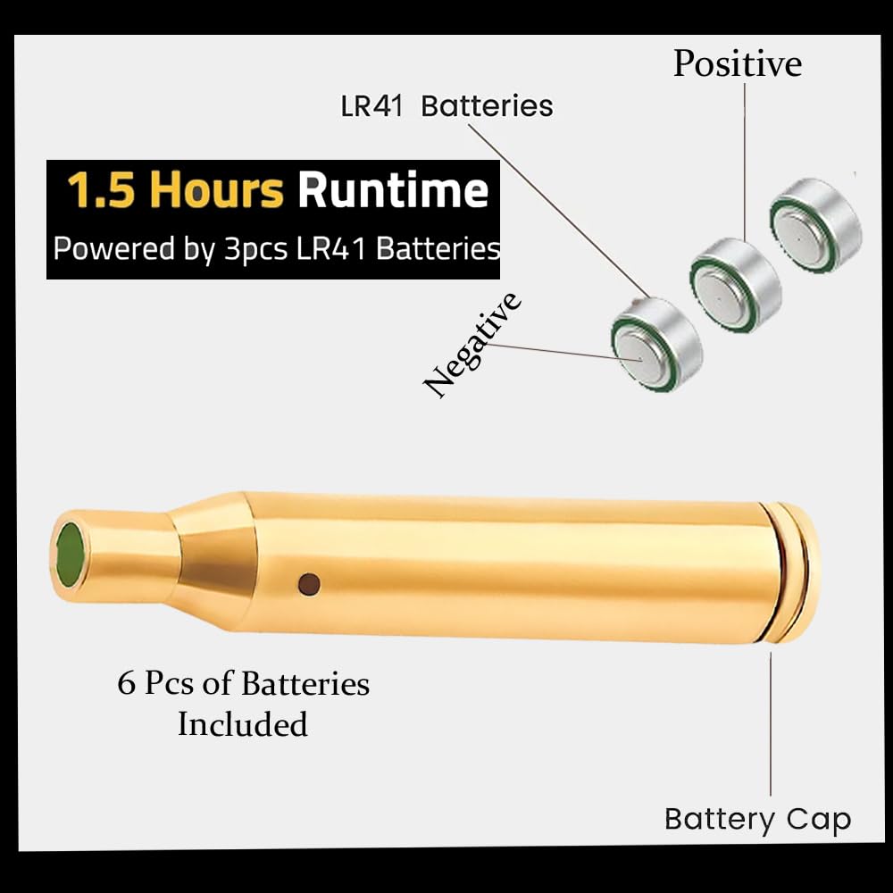 GOTICAL 30-06 25-06 and 270 Cartridge Laser Bore Sighter .270 Red Laser Sight Hunt Boresight Hunting Bore Sight