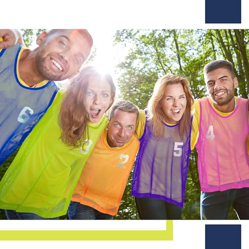 Youth Nylon Mesh Practice Pinnies for Sports - Green, Dark Blue, Orange, Pink, Yellow, S / Youth / 72
