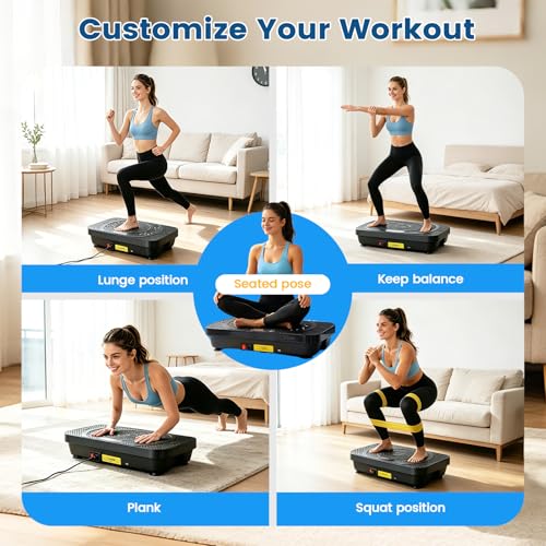 Bigger PowerFuel Large Vibration Plate Exercise Machine for Lymphatic Drainage