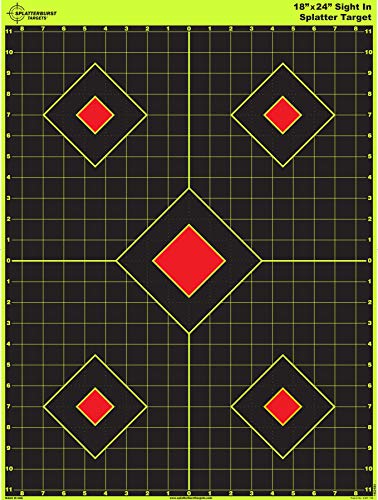 Splatterburst Targets 50 Pack - 18x24 Inch Fluorescent Impact Shooting Targets