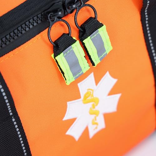 Lightning X Large EMT Trauma Jump Bag with Dividers Fluorescent Orange – EMS First Responder Medical Bag