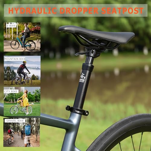 KONG MING CAR 31.6mm Dropper Seat Post 400mm Travel Aluminum MTB Bike Part