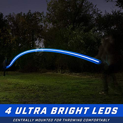 GoSports Light Up Flying Disc - 10.5 Inch Blue LED Disc - 175g Night Game
