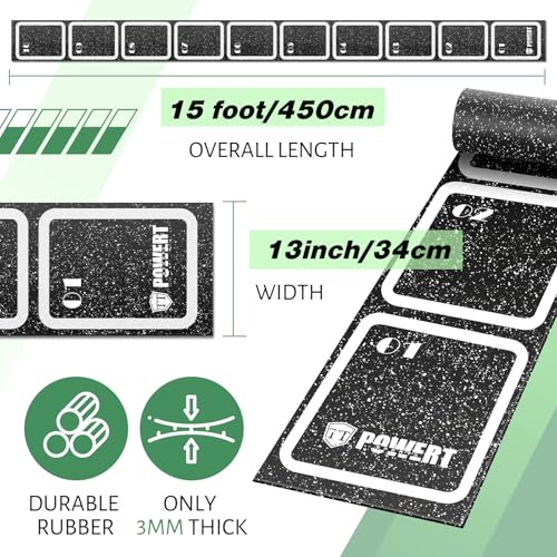 15ft Rubber Agility Ladder Non-Slip Speed Training Equipment for Soccer & Fitness