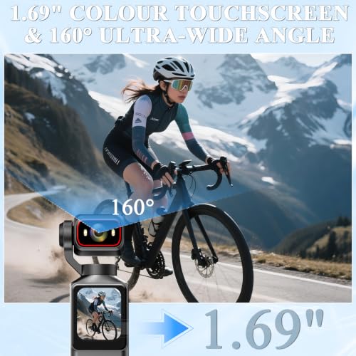 4K Pocket Vlogging Camera Wi-Fi Portable Handheld POV Cam with 64GB
