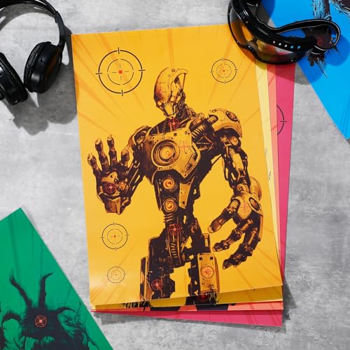 Monster Shooting Targets 12x18 Inch - Zombie Paper Range for Shooting Practice