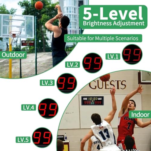 Rechargeable 16” Electronic Scoreboard with Remote for Outdoor Sports