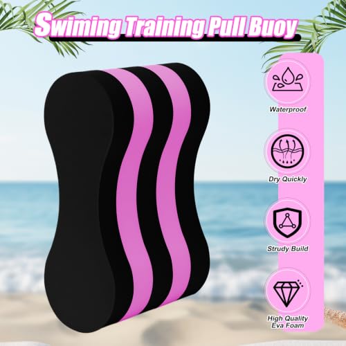 3-Piece Swim Training Set with Pull Buoy and Hand Paddles for Adults