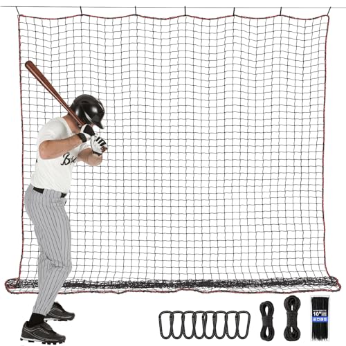 10x40ft Baseball & Softball Backstop Net - Heavy Duty Sports Barrier Netting