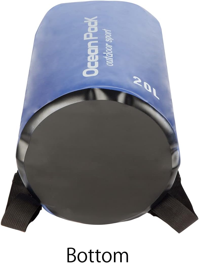 Skiennix Waterproof Dry Bag - 20L Roll Top Backpack for Kayaking & Boating | Blue