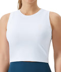 THE GYM PEOPLE Women's Sleeveless Workout Crop Top - Athletic Yoga & Running Tank, No Padding