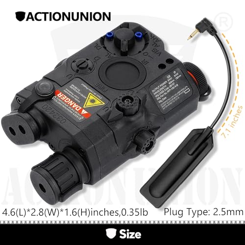 ACTIONUNION Black PEQ-15 Airsoft Laser Light Combo for 20mm Rails