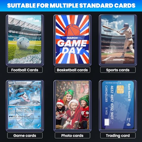 1000 Hard Card Sleeves + 1000 Soft Card Sleeves - 3x4 Inch Card Protectors - Double Protection - Clear PVC - Card Storage & Trading