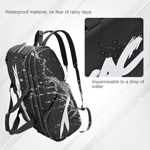 TILDOSAC Large Pickleball Bag 15.5 x 9.84 x 22 Black - Paddles, Shoes & Accessories