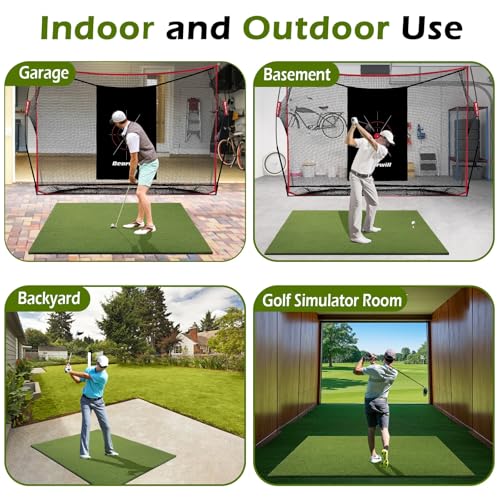Bearwill 5' x 4' Premium Golf Hitting Mat - Indoor & Outdoor Turf Practice