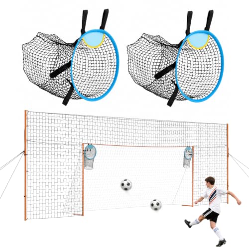 16 x 7FT Soccer Goal with Rebounder & Backstop - Youth Practice Set