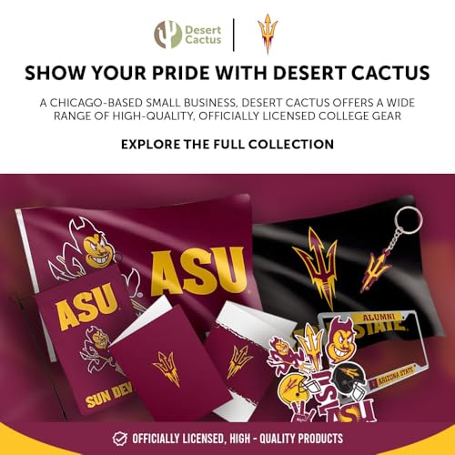 Arizona State University Cactus Embroidered Baseball Hat - Black