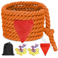 Outdoor Tug of War Rope 20 Feet - Family & Kids Playground Game - Orange / 20 Ft