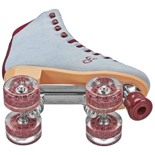 Artistic Roller Skates for Women & Men - Blue/Burgundy, Size 9