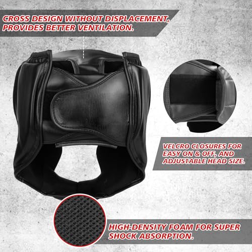 Kids Boxing Headgear 2 Pack & 1 Pack - Small-Medium Red & Blue - Sparring Safety Gear