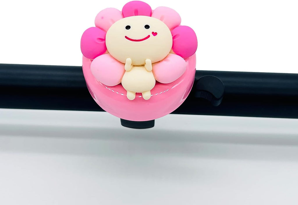 Skiennix Pink Flower Fairy Sprite Bicycle Bell - Durable Aluminum Bike Accessory for Girls