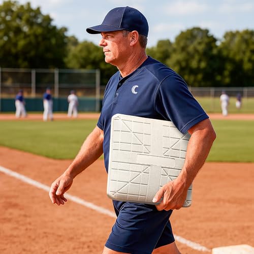 White Baseball & Softball Base Set - 3 Molded 15 In. Bases with Waffle Bottom & Anchors