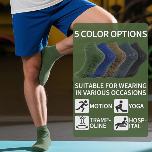 100 Pairs Non-Slip Socks Bulk Pack for Hospital, Yoga, Gym & Work Safety