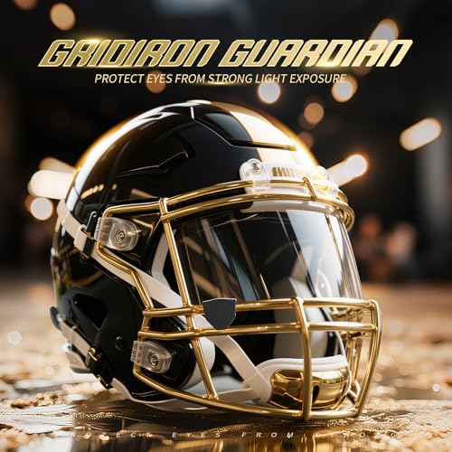 Football Helmet Visor Clear - 1 Pack, Clip-On Fit, Game Day Ready