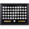 Black 16x12 Inch Silipull 51 Quarters Coin Display Case with Airtight Capsules