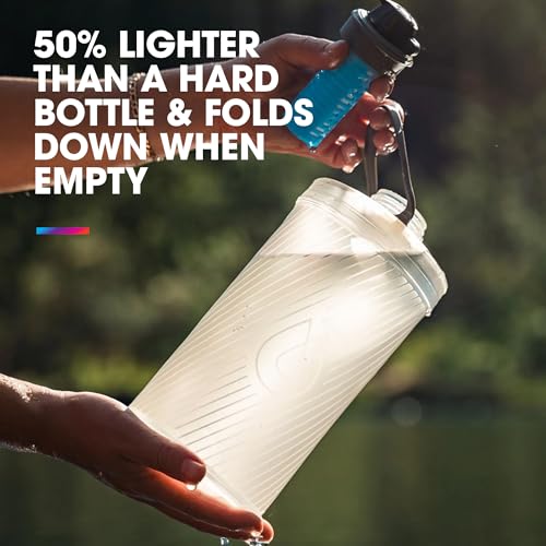 HydraPak Flux+ 1.5L Water Bottle with Integrated Water Filter - Lightweight & Durable