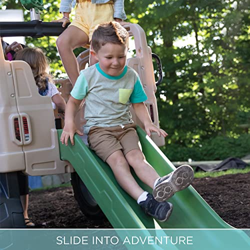 Step2 Safari Truck Climber Kids Outdoor Playset with Slide & Climbing Wall