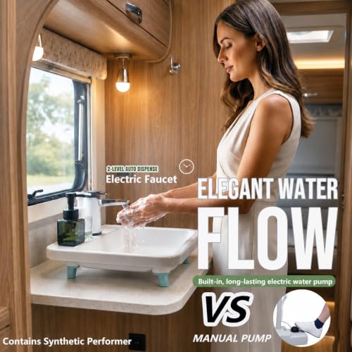 Euthymiaze White Portable Hand Washing Station with Electronic Faucet & Adjustable Stand