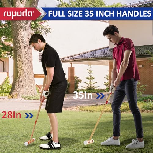 ROPODA 35IN Six-Player Croquet Set Outdoor Lawn Game for Adults & Kids