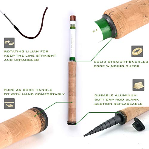 Maxcatch 12ft Tenkara Fly Fishing Rod Combo - 9'6" Ultra-Light Carbon Fiber