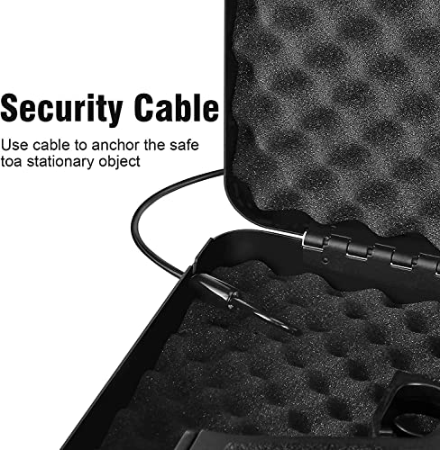 Biometric Gun Safe for Pistols with Fingerprint, Firearm Lock Box - Variation of Fingerprint Version