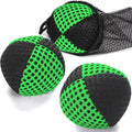 Black and Green Juggling Balls Set of 3 for Beginners & Pros - Durable Bean Bags