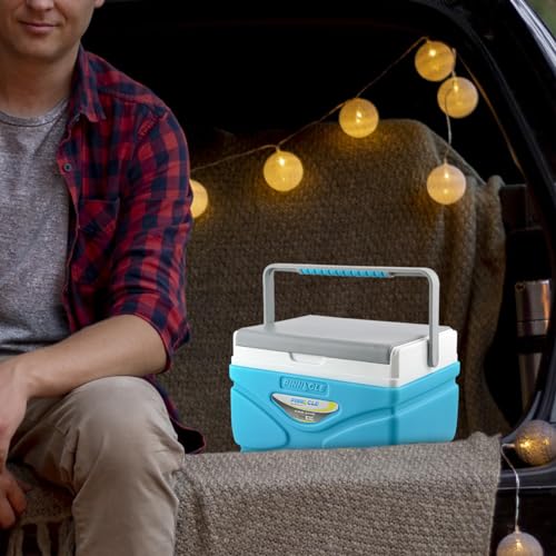 Portable Picnic Cooler 4.5L Hard Cooler Keeps Food Cold 48H Sky Blue