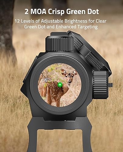 CVLIFE JackalHowl 2MOA Green Dot Red/Green Sight - Motion Awake, Waterproof