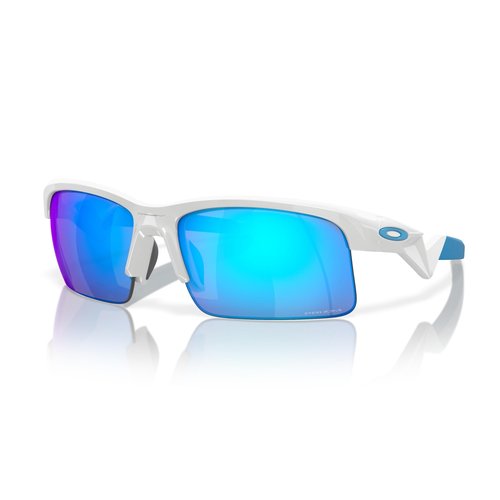 Oakley Youth OJ9013 Capacitor Sunglasses, Polished White/Prizm Sapphire, 63 mm