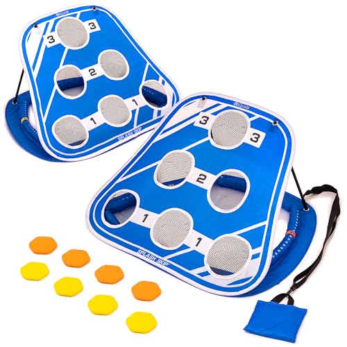 GoSports Splash Skip Versus Floating Pool Cornhole Game with 2 Targets - Water Toss Game for Adults & Family