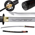 Samurai Sword Katana Handmade Japanese Full Tang Carbon Steel for Training & Collecting - Red Drogen 1060